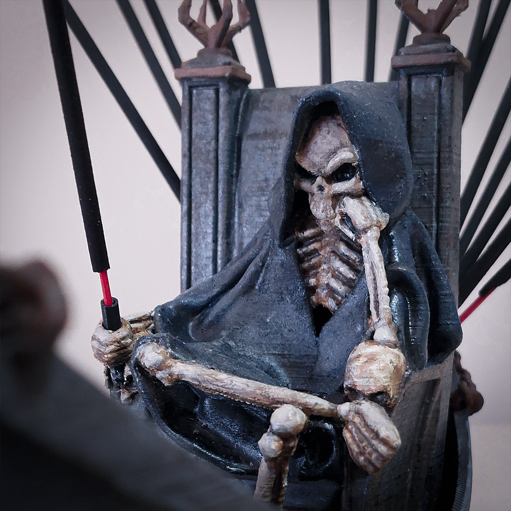 Skull Incense Holder / Halloween Grim Reaper